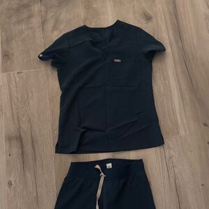 Figs Navy Blue Scrub Set